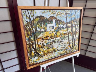 Robert L. Davis Original Impressionist Landscape Painting on Canvas