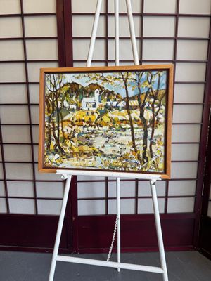 Robert L. Davis Original Impressionist Landscape Painting on Canvas