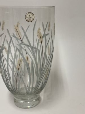 Romanion Crystal Vase with Wheat Motif