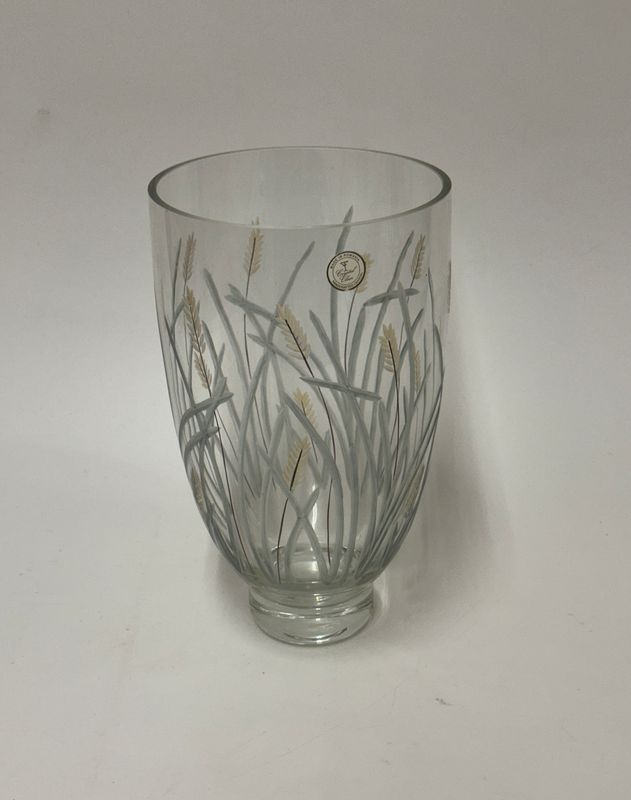 Romanion Crystal Vase with Wheat Motif