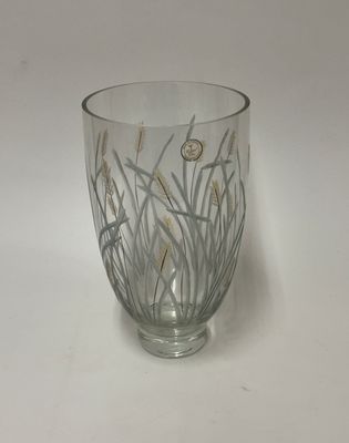 Romanion Crystal Vase with Wheat Motif