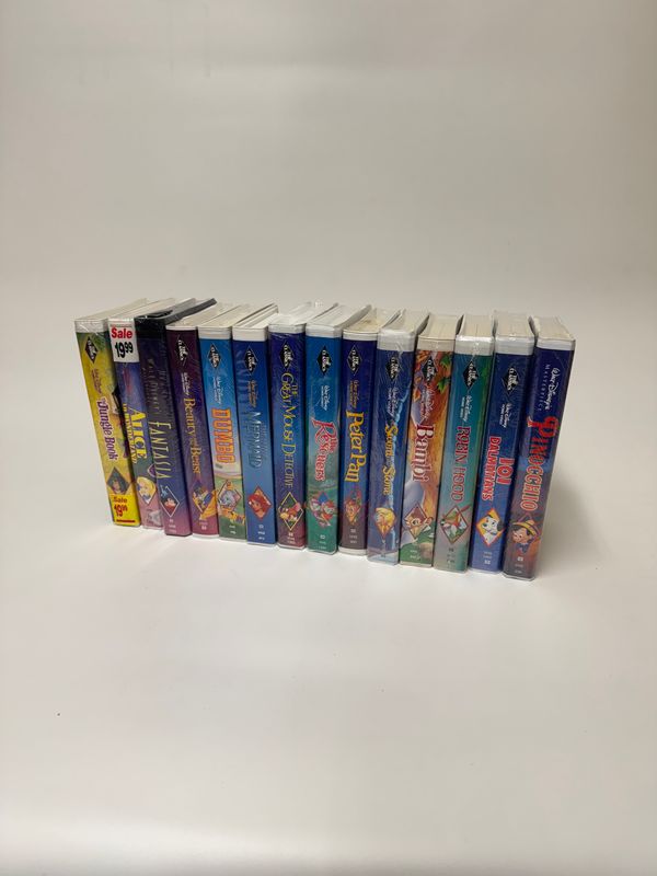 Disney 'Black Diamond' Sealed Vintage VHS Cassettes, set of 12