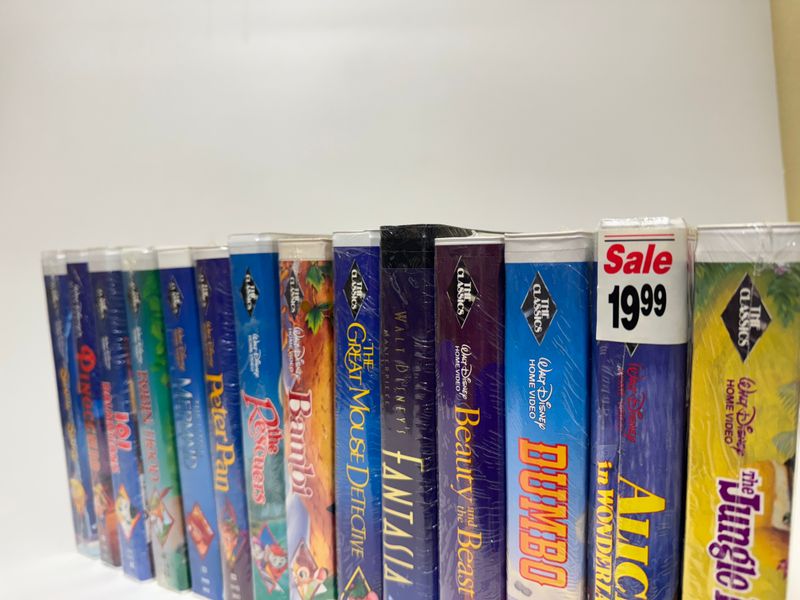Disney 'Black Diamond' Sealed Vintage VHS Cassettes, set of 12