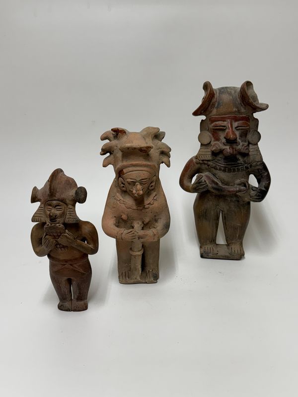 Latin American Pottery Figures, Trio