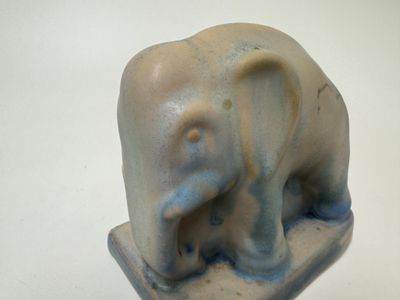 Denby Art Deco Ceramic Elephant Bookends