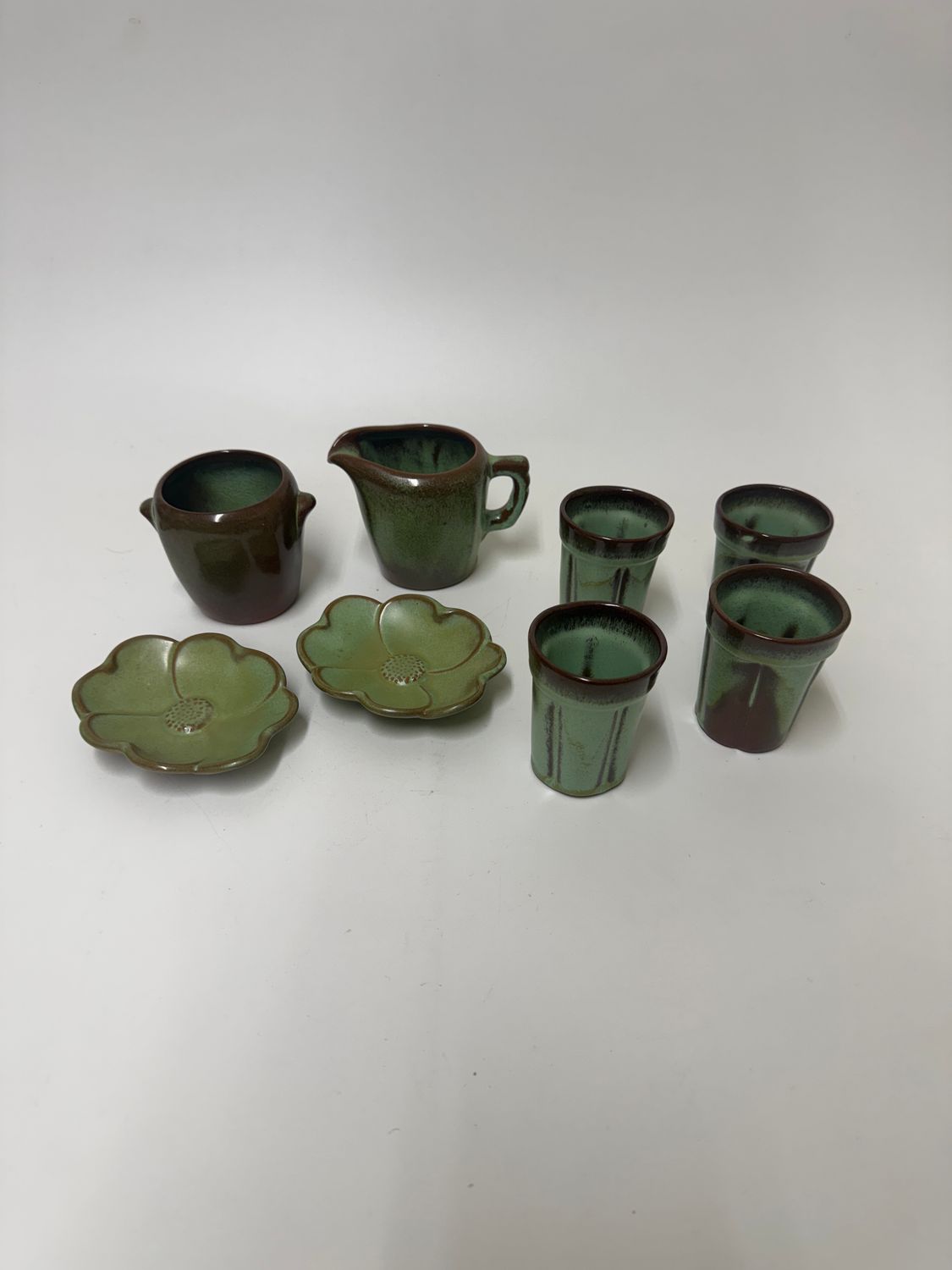 Frankoma Pottery Small Serving Pieces, set of 8