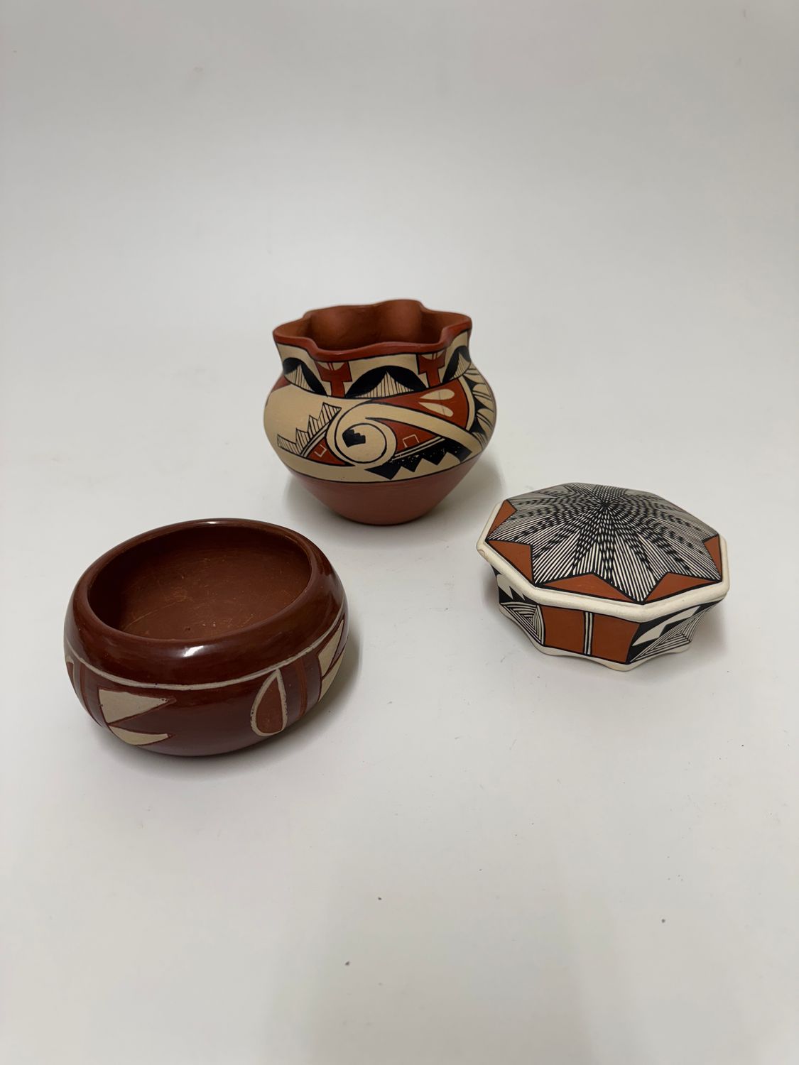 Southwest Pottery Trio of Vessels