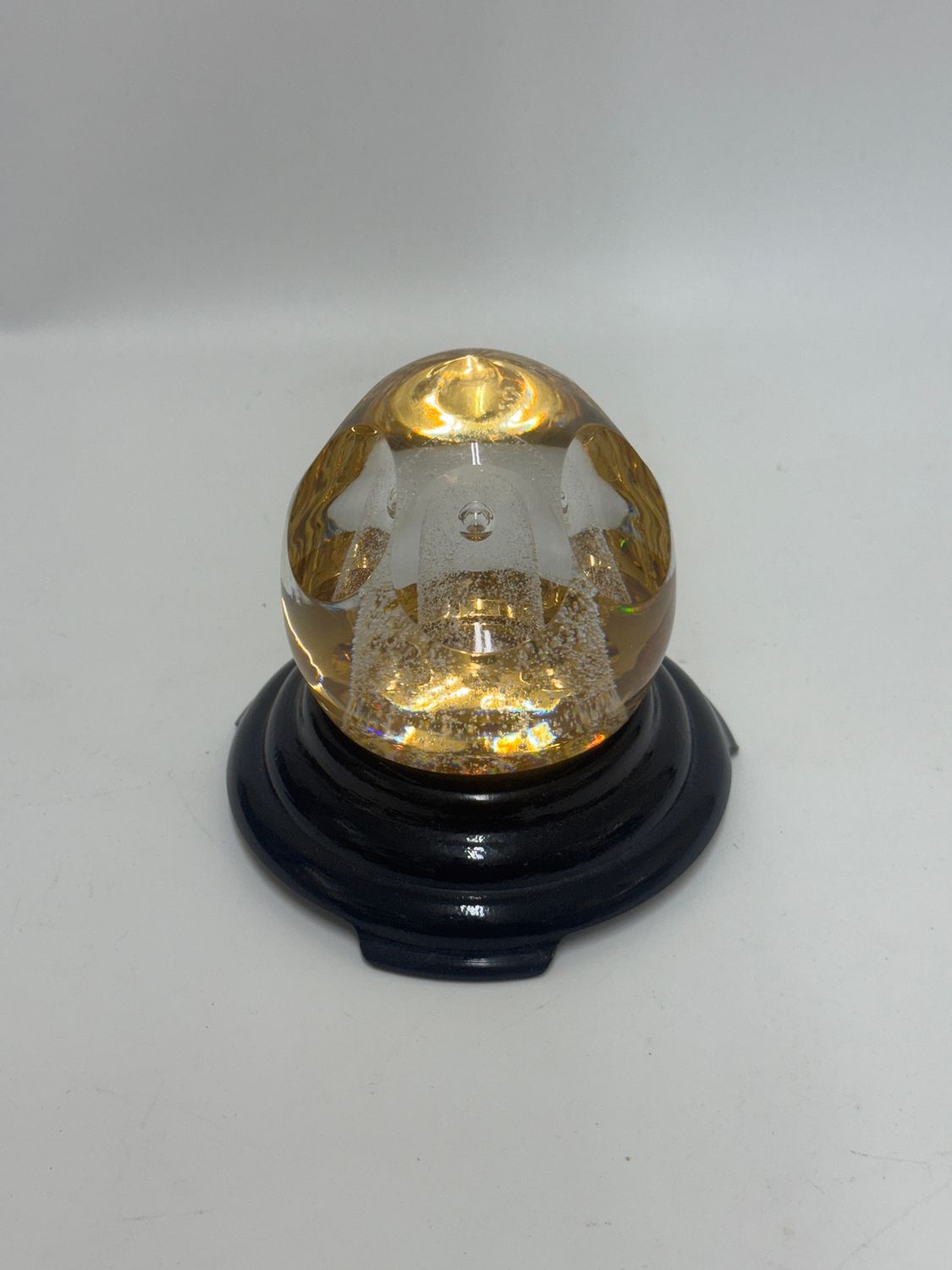 Orefors Sweden Art Glass Paperweight by Olle Alberius