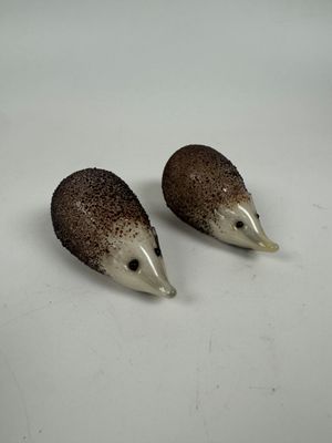 Art Glass Hedgehogs by Langham Glass, Pair