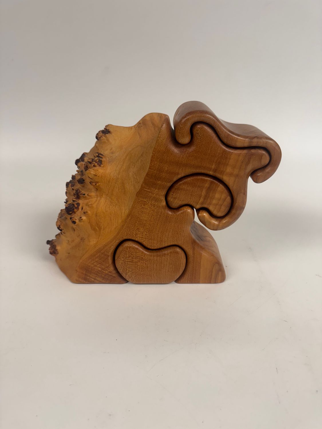 Maple Burl Artisan Made Jewelry Puzzle Box