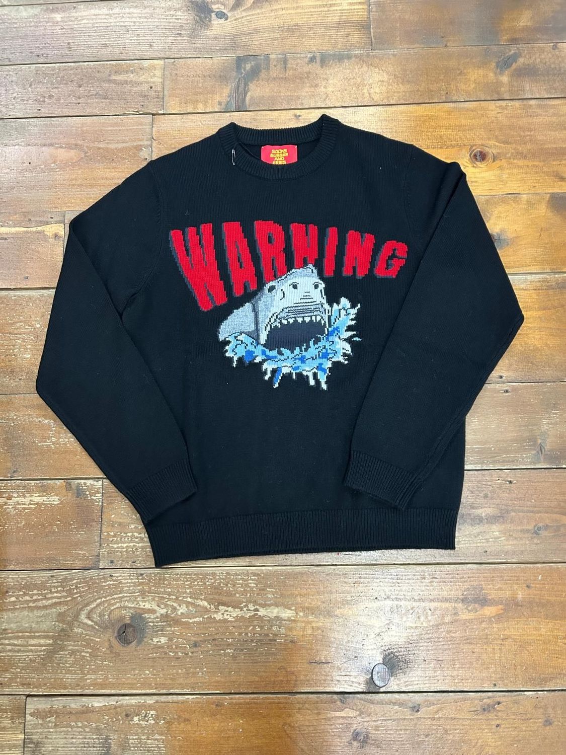 MAGLIA SOCKS BURGER AND FRIES - NERO MAGLIA SOCKS BURGER AND FRIES - NERO