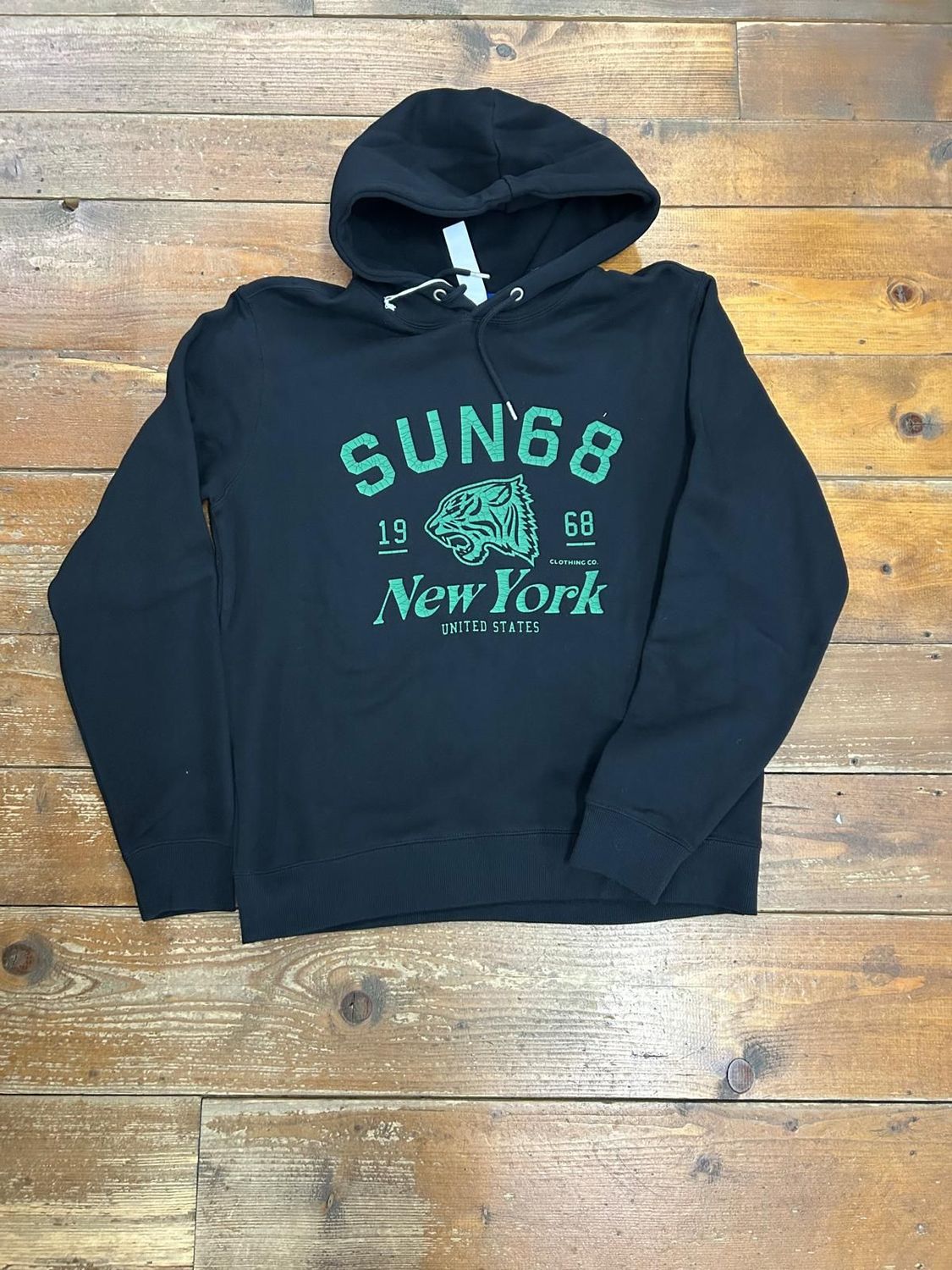 FELPA SUN 68 CON AMPIO CAPPUCCIO - NERO, COLORE: NERO, TAGLIA: S