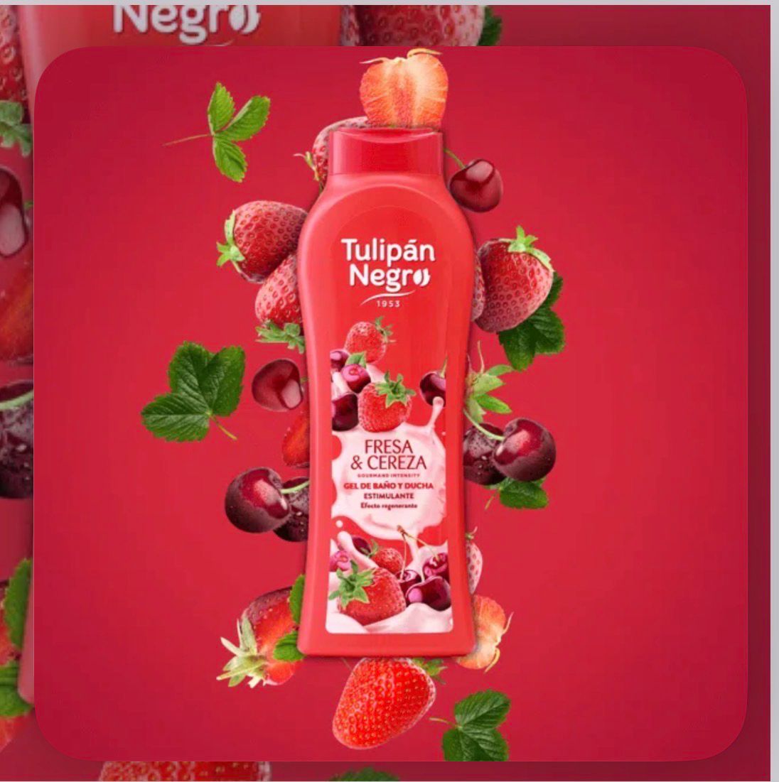 GEL DE BAÑO TULIPÁN NEGRO - FRESA &amp; CEREZA 650 ML