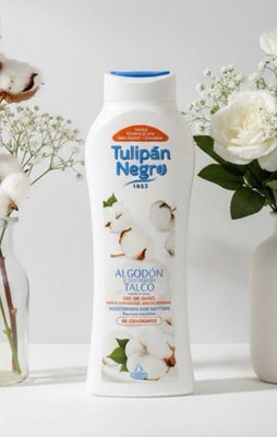 GEL DE BAÑO TULIPAN NEGRO - ALGODÓN &amp; TALCO 650ML