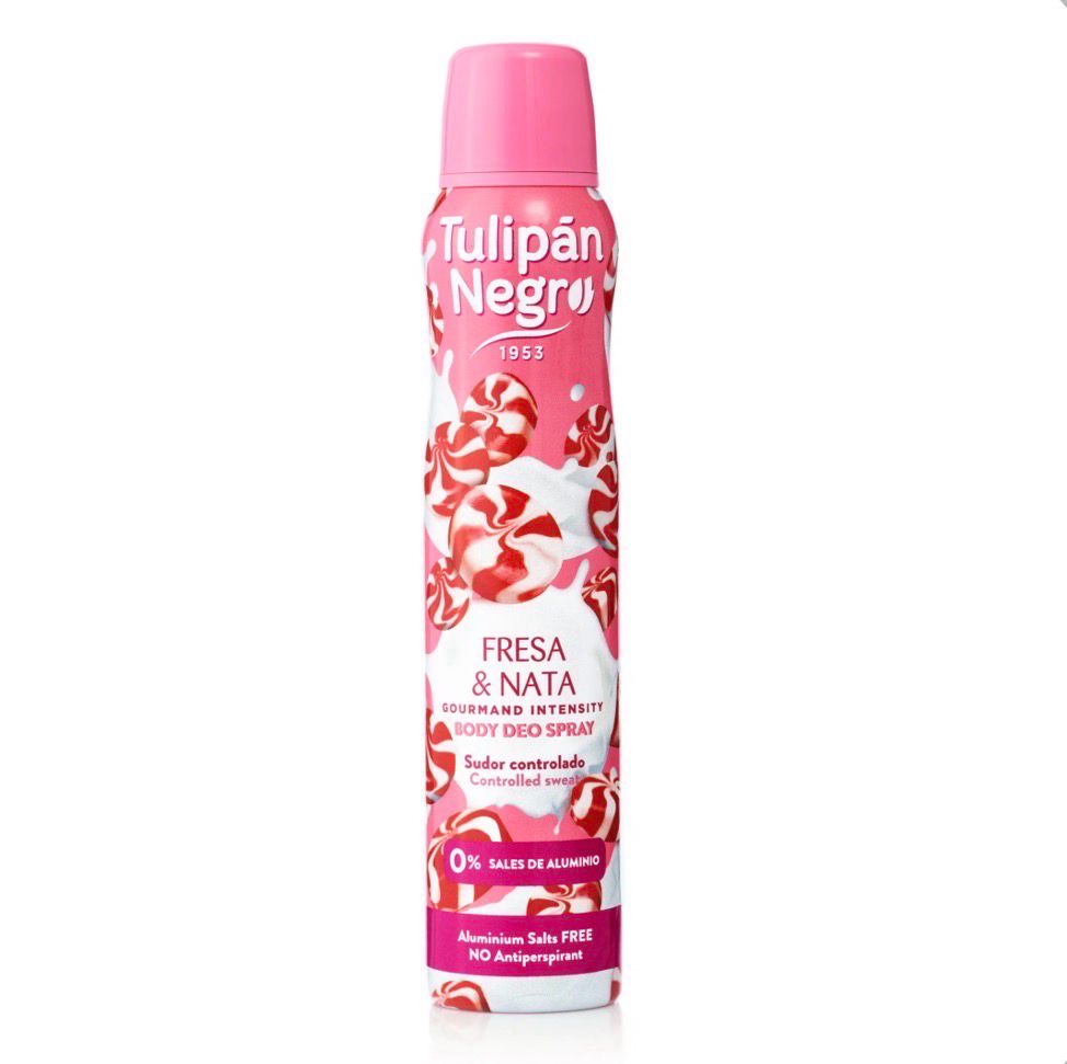 Desodorante Tulipán Negro Fresa y Nata Deo Spray 200 ml
