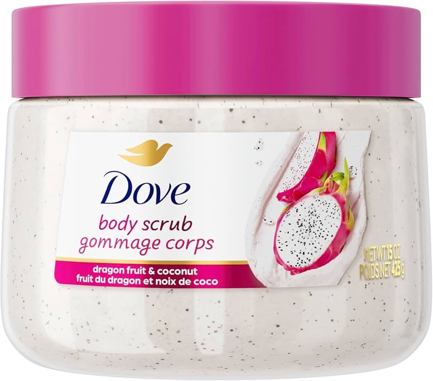 Dove body scrub dragon fruit and coconut