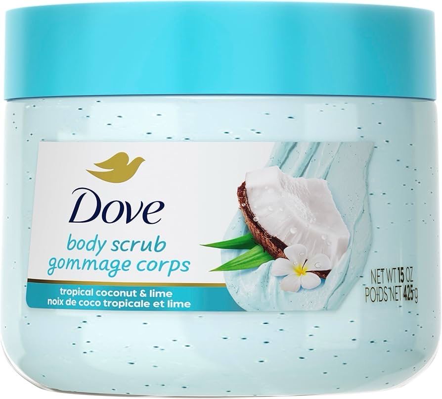 Dove body scrub, tropical coconut