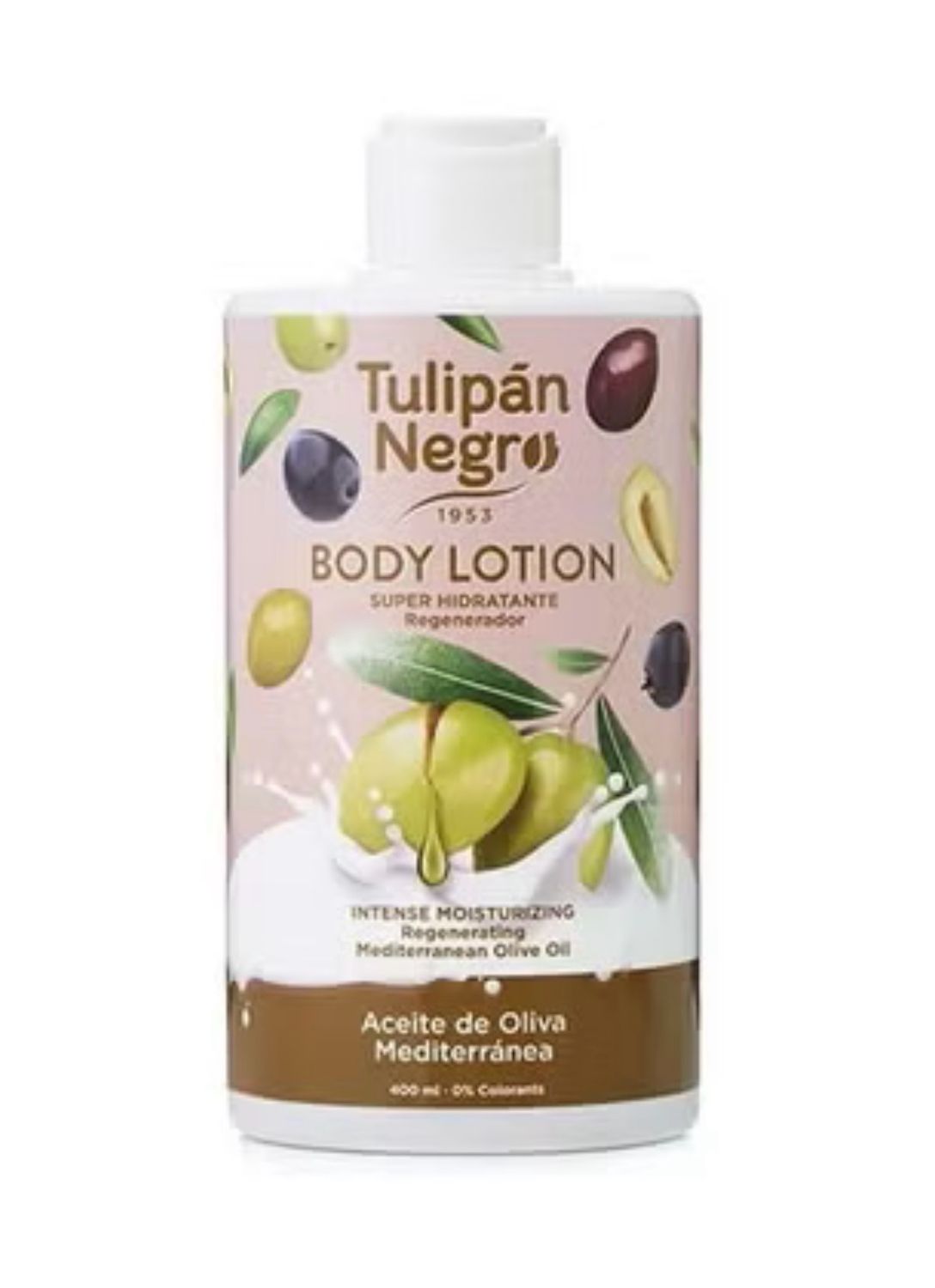 BODY LOTION TULIPAN NEGRO - ACEITE DE OLIVA MEDITERRÁNEA 400 ML