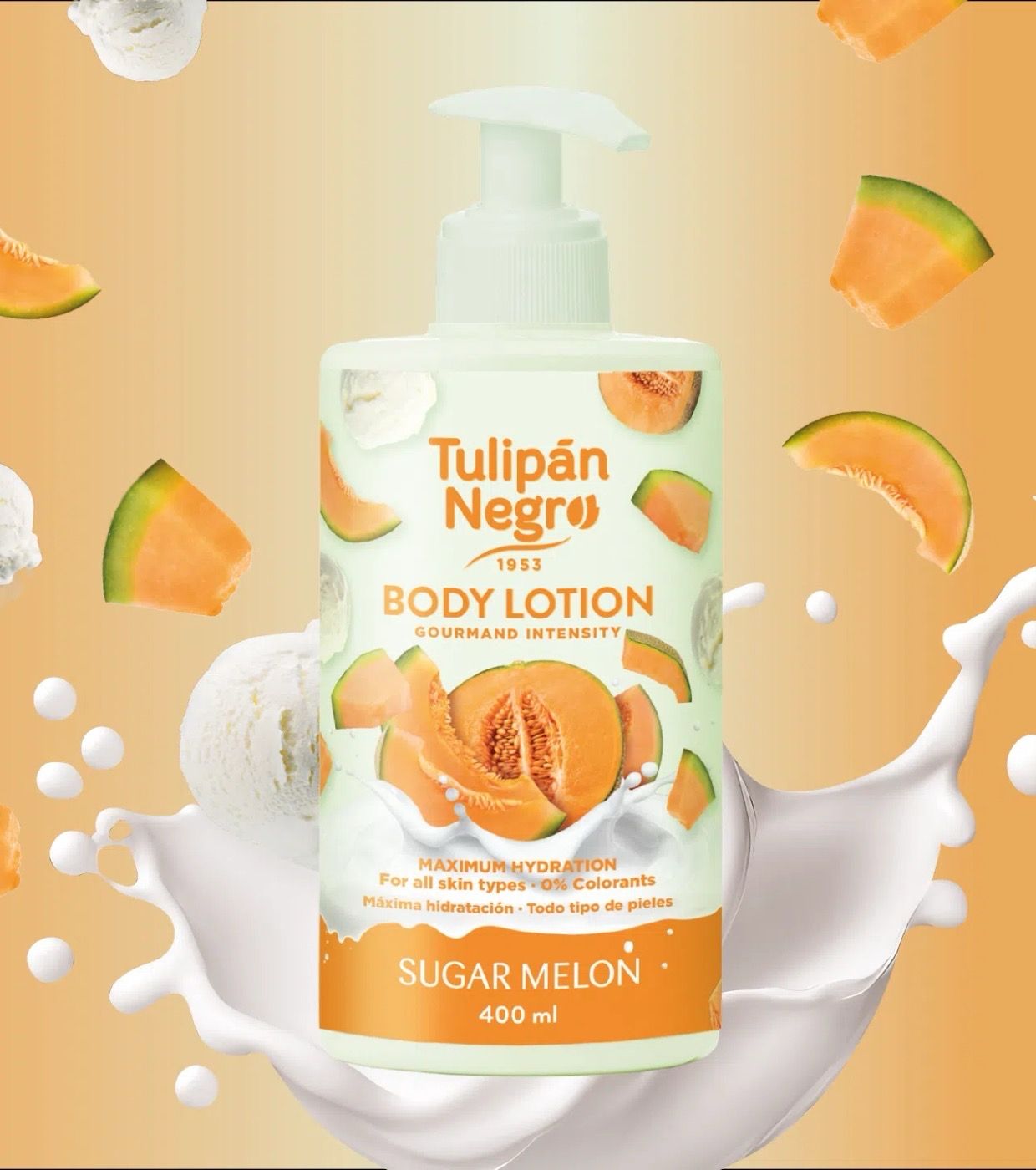BODY LOTION TULIPAN NEGRO - SUGAR MELON 400 ML