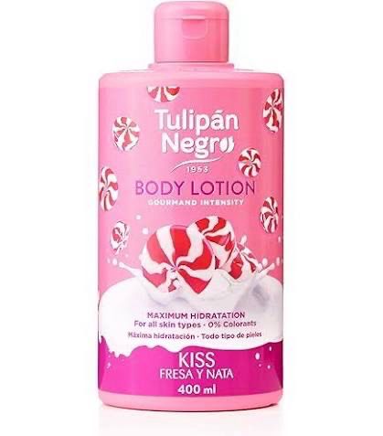 BODY LOTION TULIPAN NEGRO - FRESA &amp; NATA 400 ML