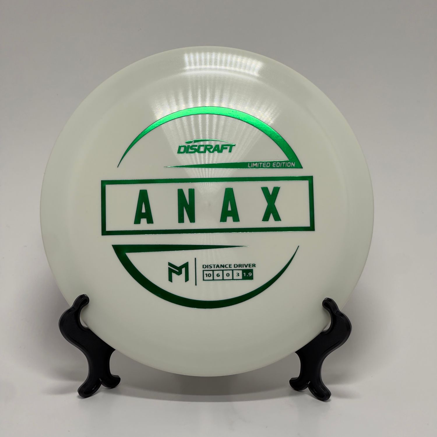 Discraft Limited Edition ESP Glow Anax Paul Mcbeth NEW 173-174g - White w Green Stamp (Am Worlds '24 Release)