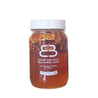 16 oz Honey with Pecans Jar