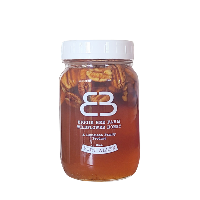 16 oz Honey with Pecans Jar