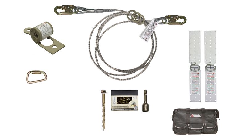20' Horizontal Lifeline Kit with Cargo Bag
