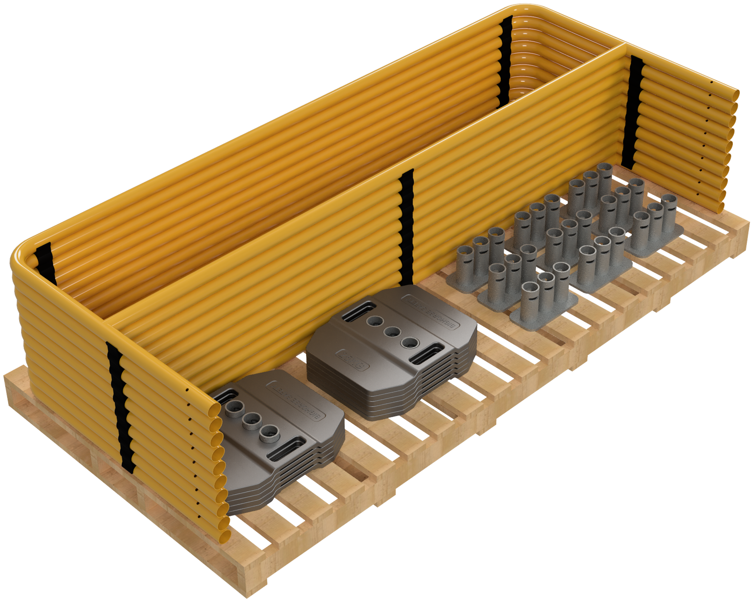Non-Penetrating Guardrail System 80ft Kit