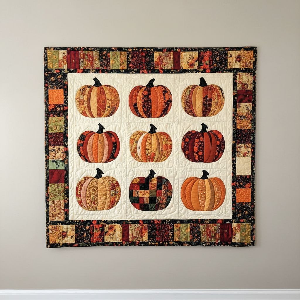 Spooky Harvest Quilted Blanket