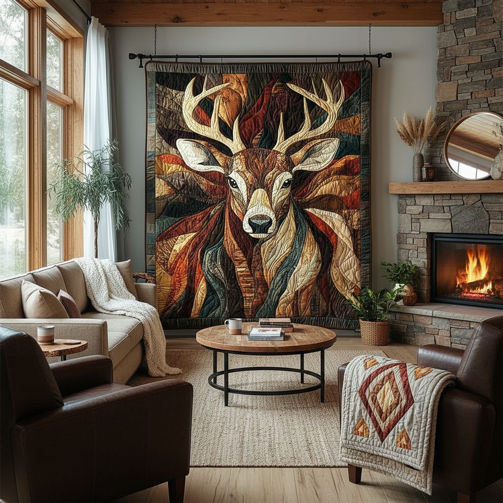 Woodland Majesty Quilted Blanket