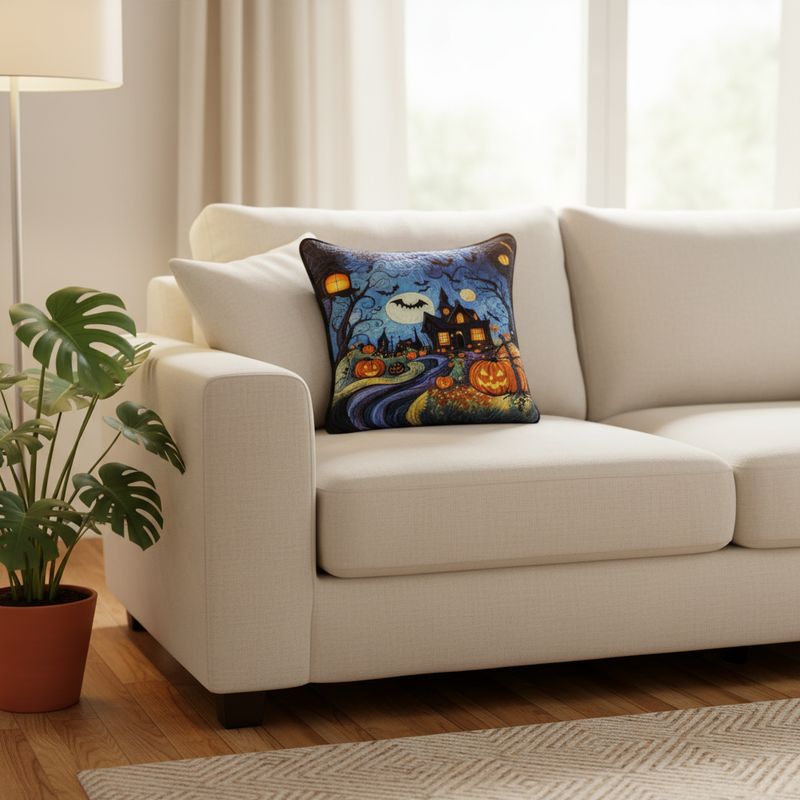 Autumn Haunt Quilted Pillow Case