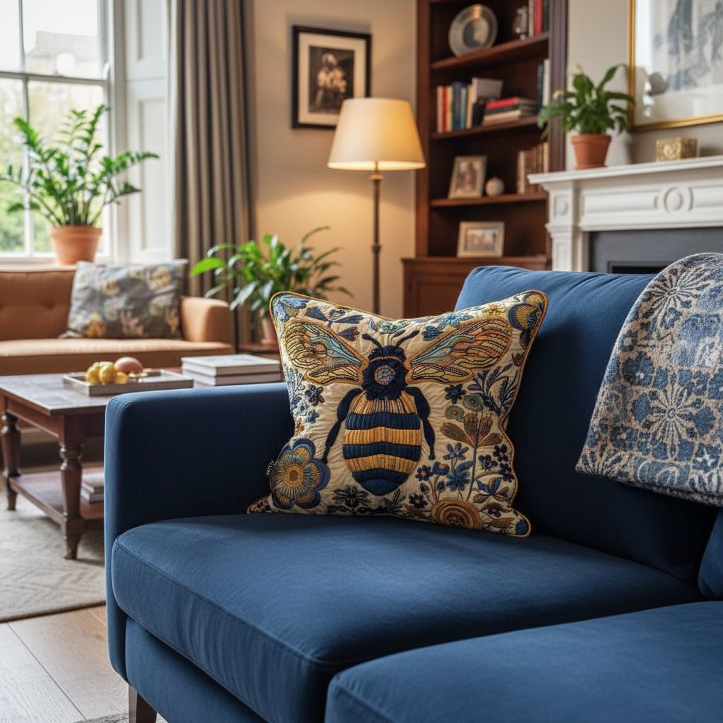 Golden Bee Quilted Pillow Case