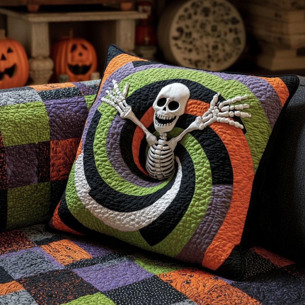 Candy Cone Abyss Quilted Pillow Case