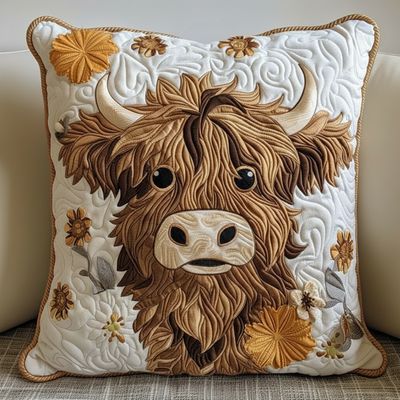 Fluffy Highland Quilted Pillow Case Fluffy Highland Quilted Pillow Case