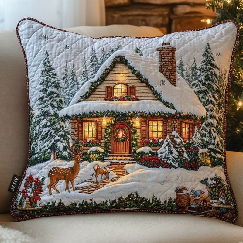 Cozy Cabin Quilted Pillow Case