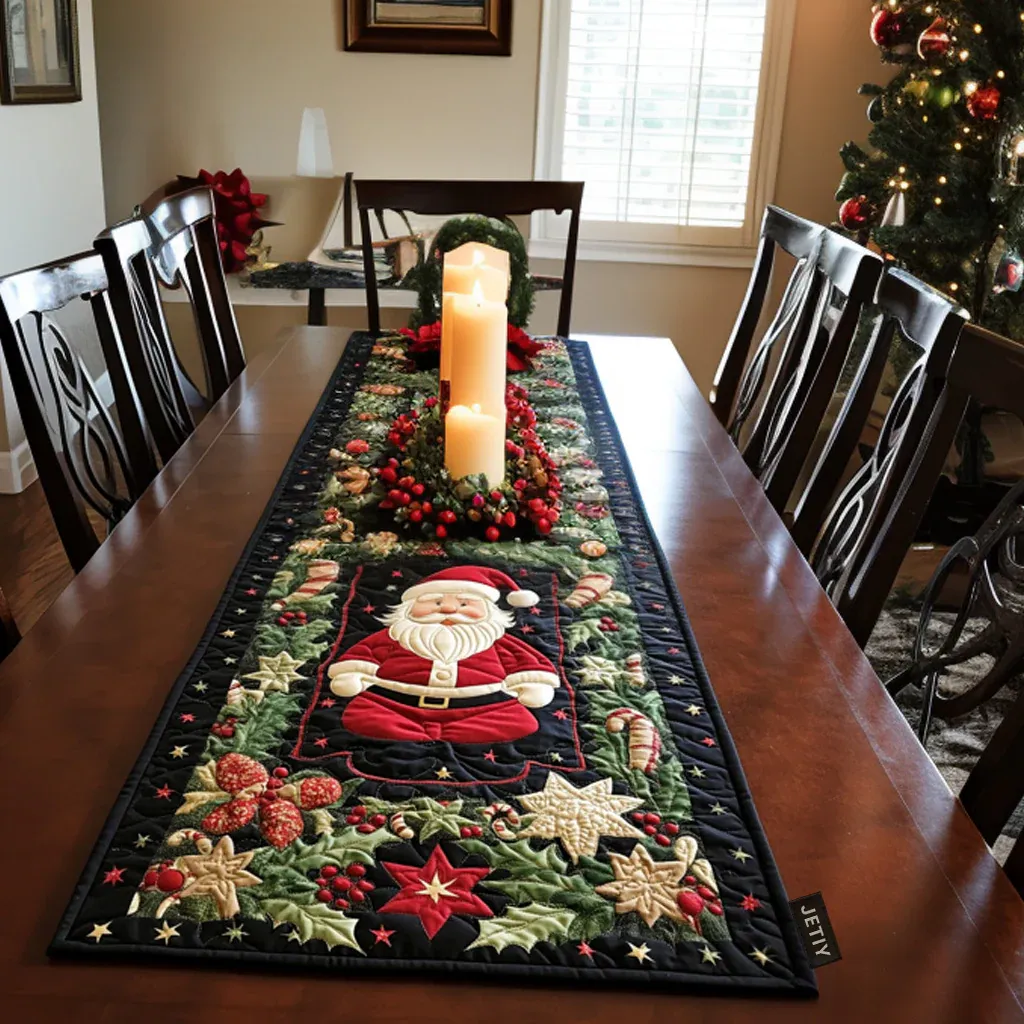 Arctic Glow Quilted Table Runner