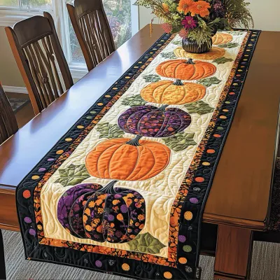 Pumpkin Spice Quilted Table Runner Pumpkin Spice Quilted Table Runner
