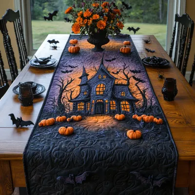 Hexed Homestead Quilted Table Runner Hexed Homestead Quilted Table Runner