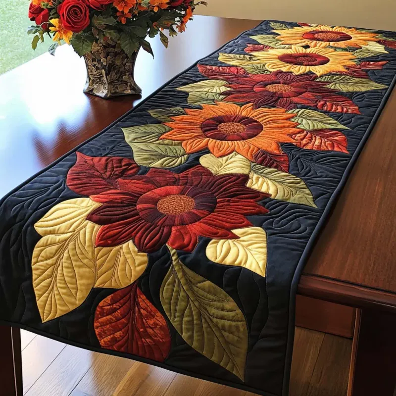 Amber Sun Quilted Table Runner