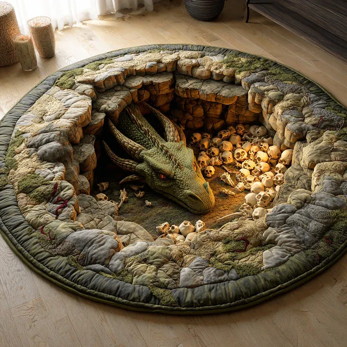 Abyss Dweller Quilted Round Mat