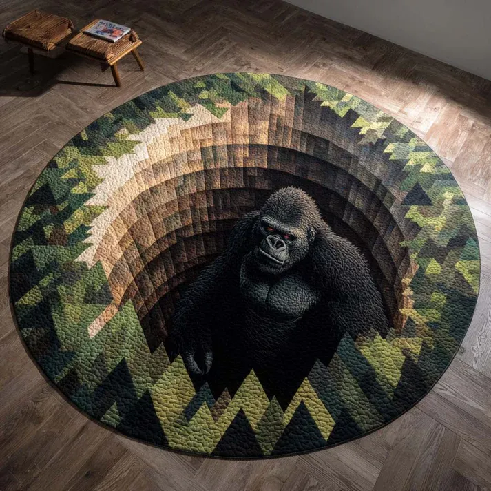 Abyss Guardian Quilted Round Mat