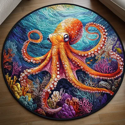 Abyssal Secrets Quilted Round Mat