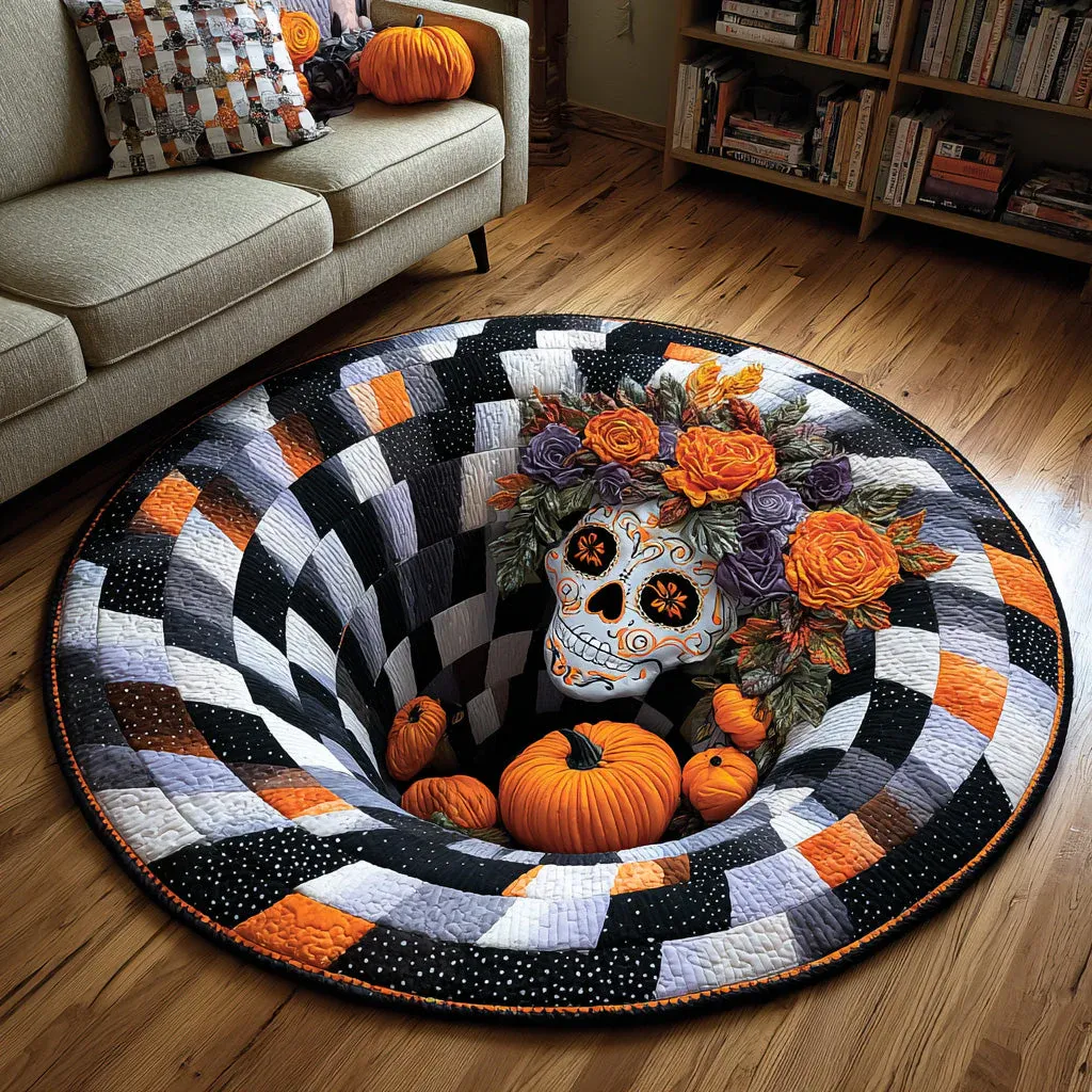 Pumpkin Pit Quilted Round Mat
