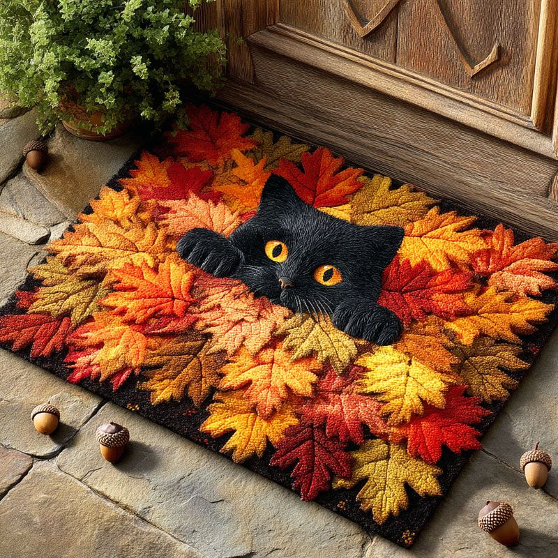 Amber Leaf Shadow Doormat