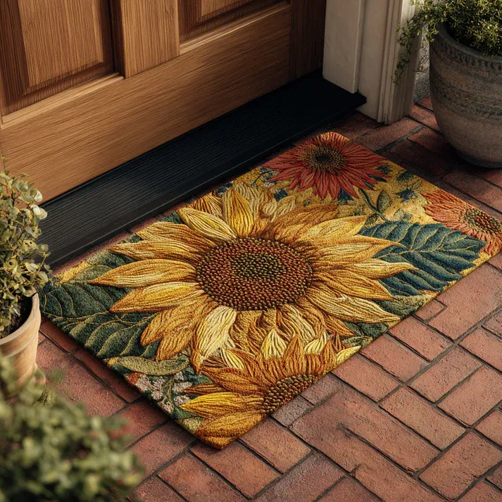 Golden Hour Sunflower Doormat