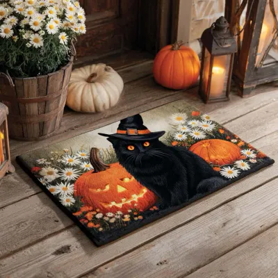 Witch Cat Night Doormat