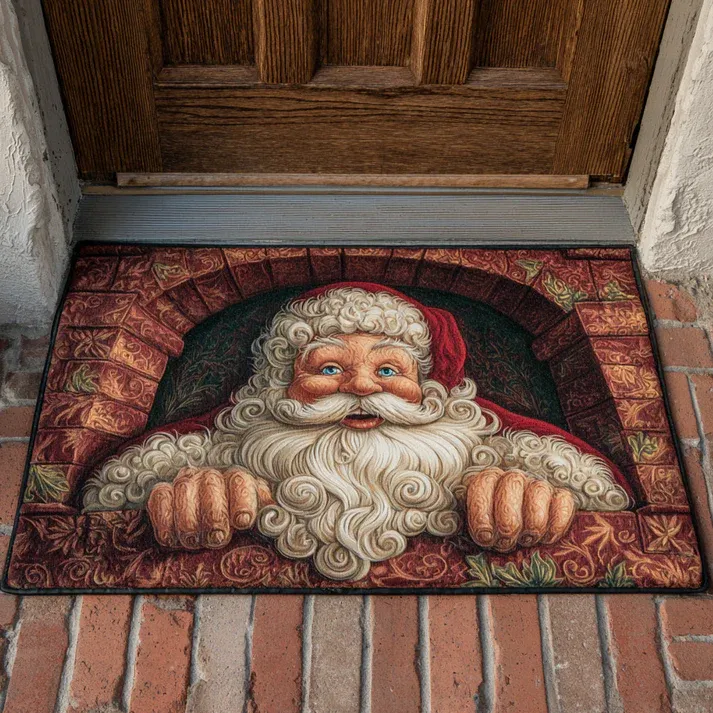 Smiling Santa Claus Doormat