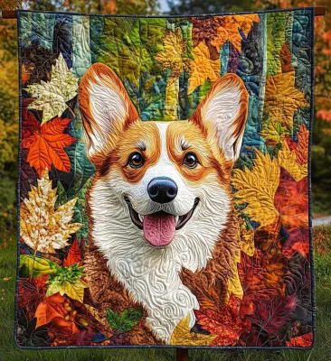 Corgi Cuddle Haven Quilted Blanket Corgi Cuddle Haven Quilted Blanket