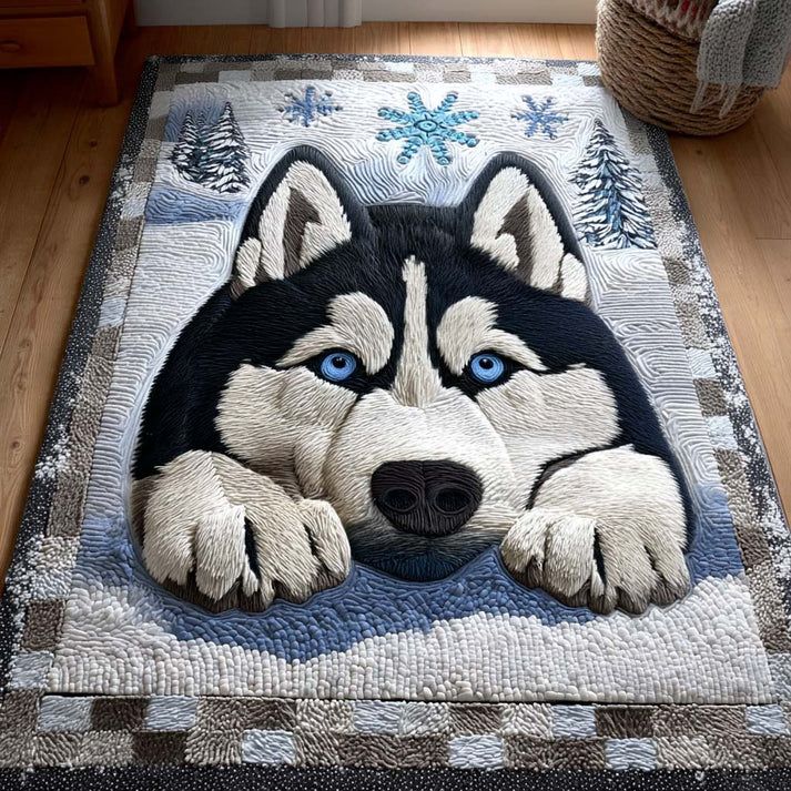 Silent Snow Watcher Area Rug
